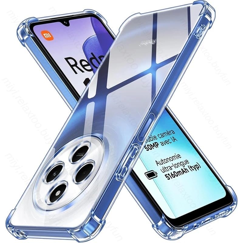 Image of for [Redmi 14C 5G] Case,[Redmi 14C 5G] Phone Back Case Cover Clear Transparent Reinforced Corners TPU Shock-Absorption Flexible Cell Phone Cover for [Redmi 14C 5G] - Transparent