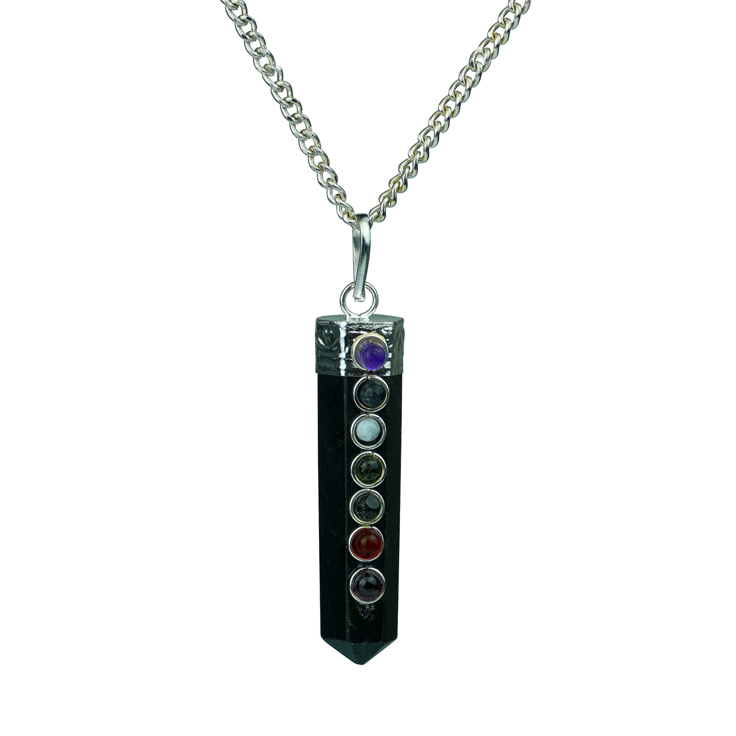Charged Energized Double Terminated Pendant with Metal Chain | Crystal Stone Double Terminated Pendant for Women and Men-image-19