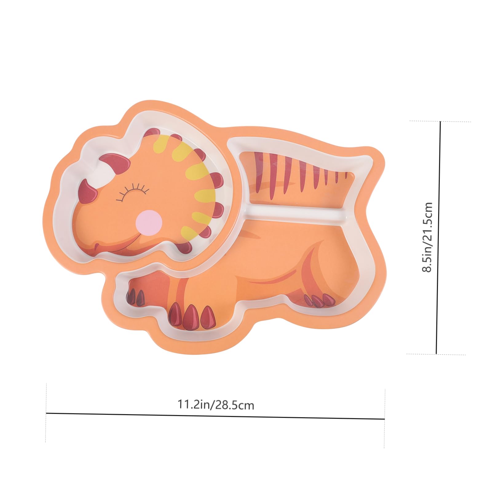 SUPVOX Large Capacity Square Plate Boys and Girls Plate for Toddlers Boys and Girls Dinnerware