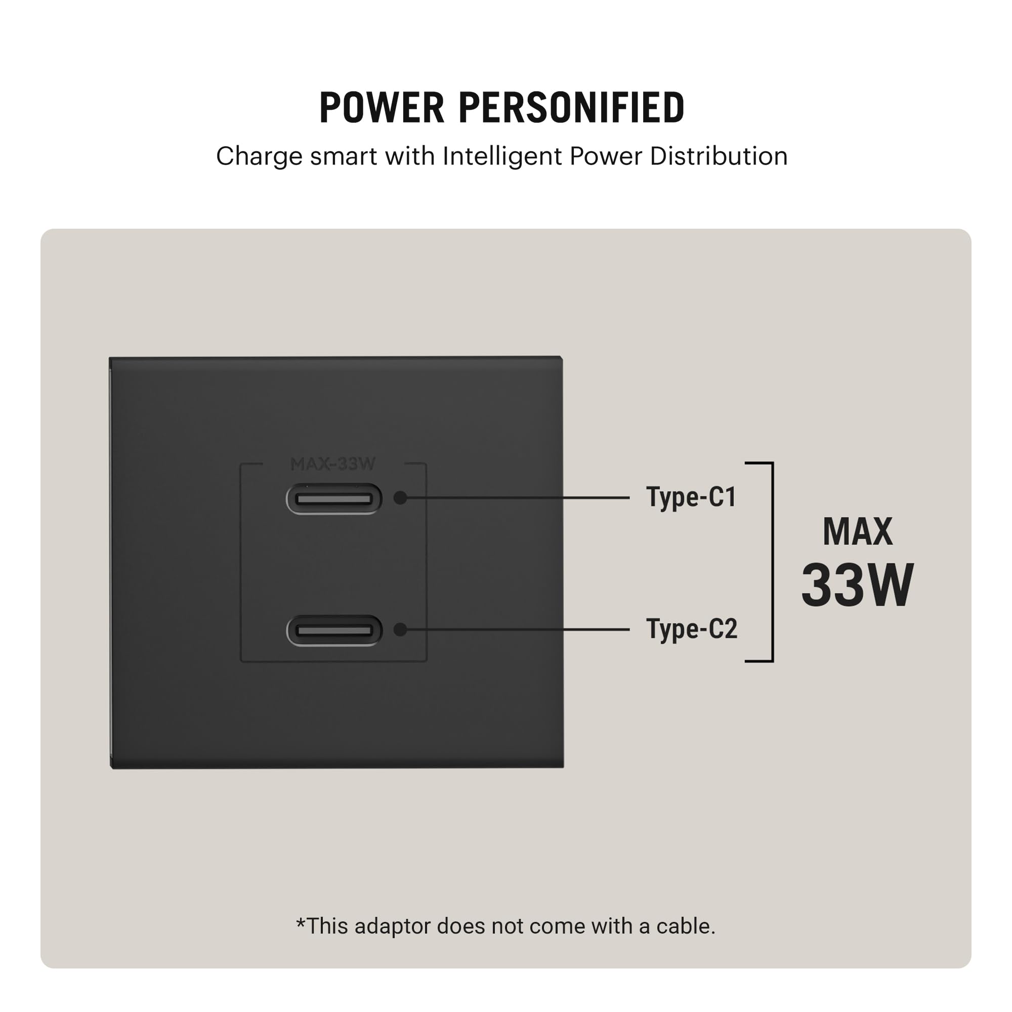 DailyObjects POP 33W Wall Charger Adapter with Foldable Pins|USB-C Dual Port Power Output|Fast Charging|GaN5 Tech|Support iphone 12 13 14 15 16 pro Max, Android,ipad,samsung,oneplus|Lightweight- Black — Amazon image 6