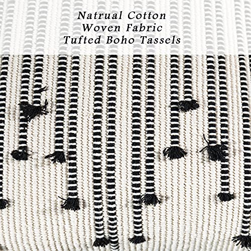 LIGICKY Boho Lumbar Pillow Covers Decorative Woven Tassel Throw Pillows Rectangle Pillow Sham Black and White Pillowcase for Couch Sofa Bed, 12 x 20 Inch - Cosy Home Interiors LIGICKY Boho Lumbar Pillow Covers Decorative Woven Tassel Throw Pillows Rectangle Pillow Sham Black and White Pillowcase for Couch Sofa Bed, 12 x 20 Inch - Image 4