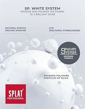 SPLAT® White Plus Toothpaste, Whitening & Enamel Protection SLES Free 100ml