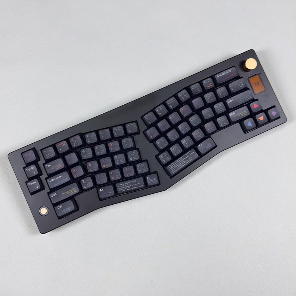XDA Profile PBT Keycaps Set per programmatori Sublimato a caldo Finitura nera Tastiera Meccanica Keycaps 128PCS