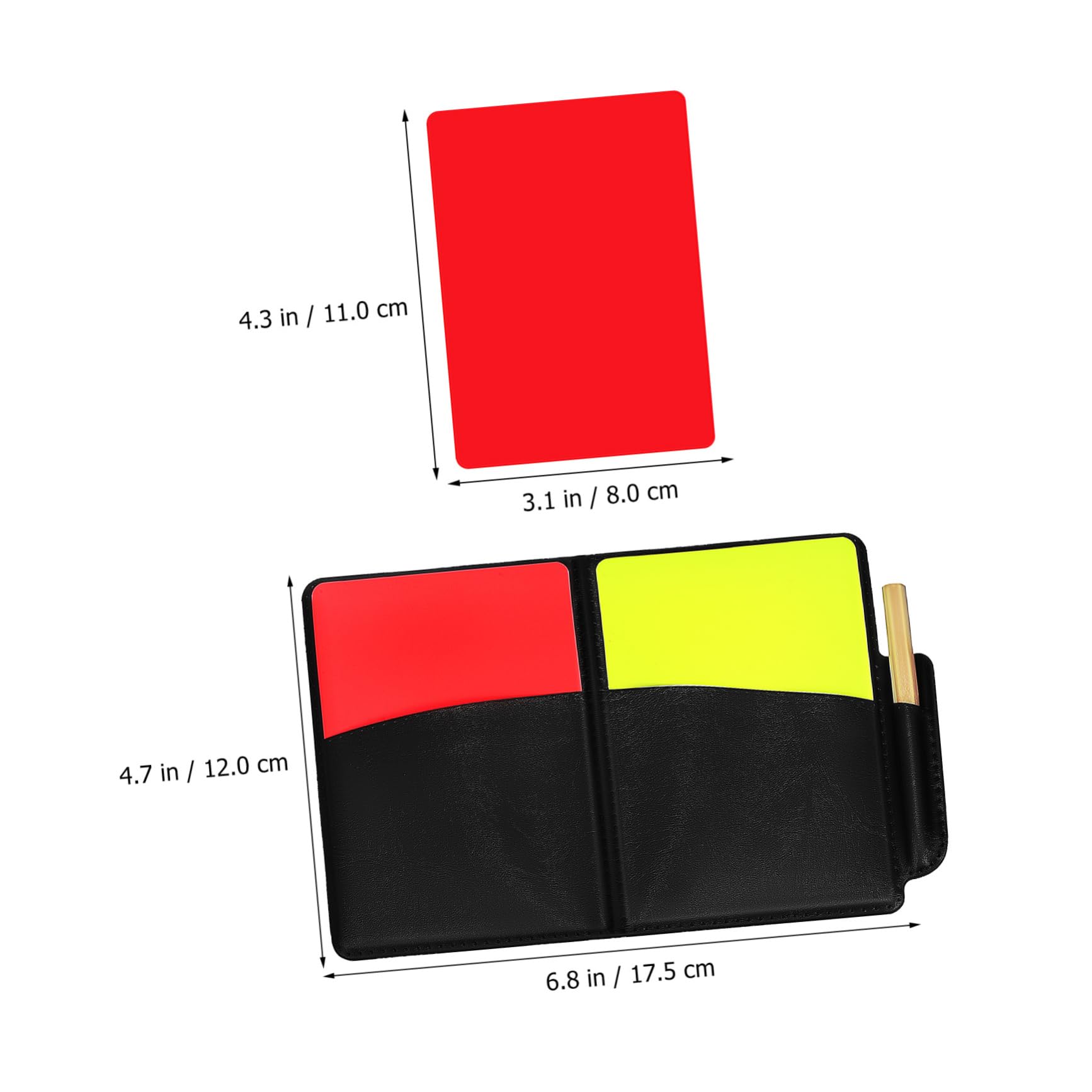 GOOHOCHY Red Yellow Soccer Cards Kit Professional Referee Supplies: Cards Score Sheets Pencil for Football Matches