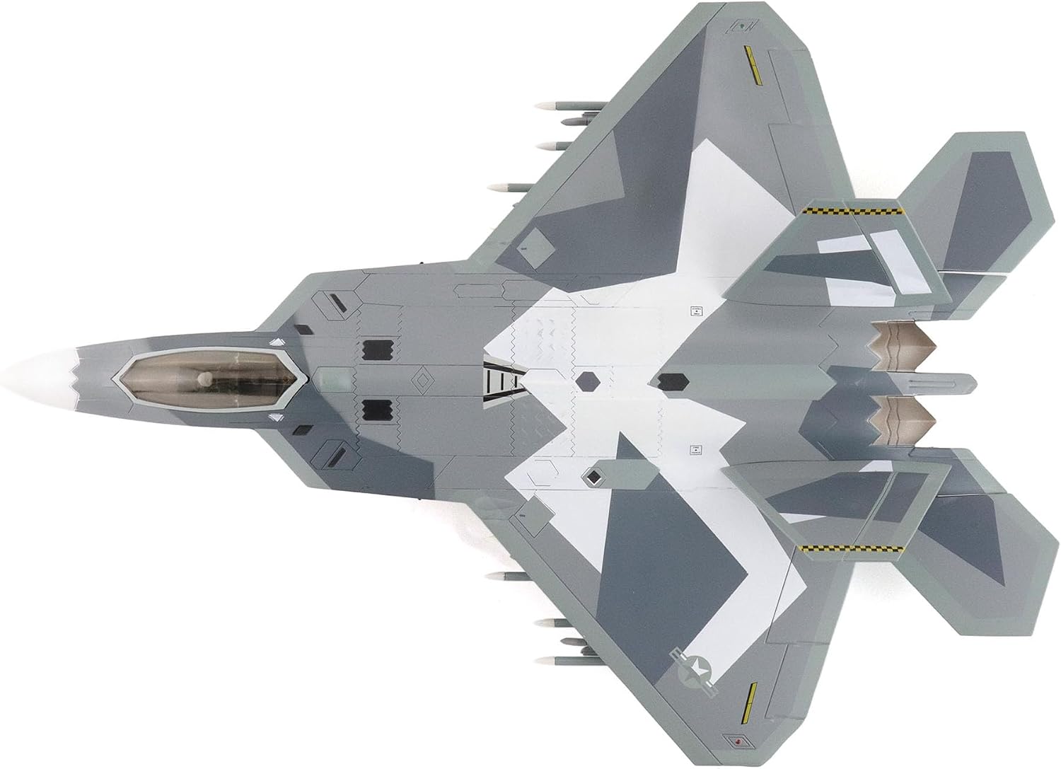 Hobby Master | 1:72 Scale Diecast Military Aircraft Replica | F-22 Splinter Camouflage USAF (fictitious Scheme) | Model HA2831