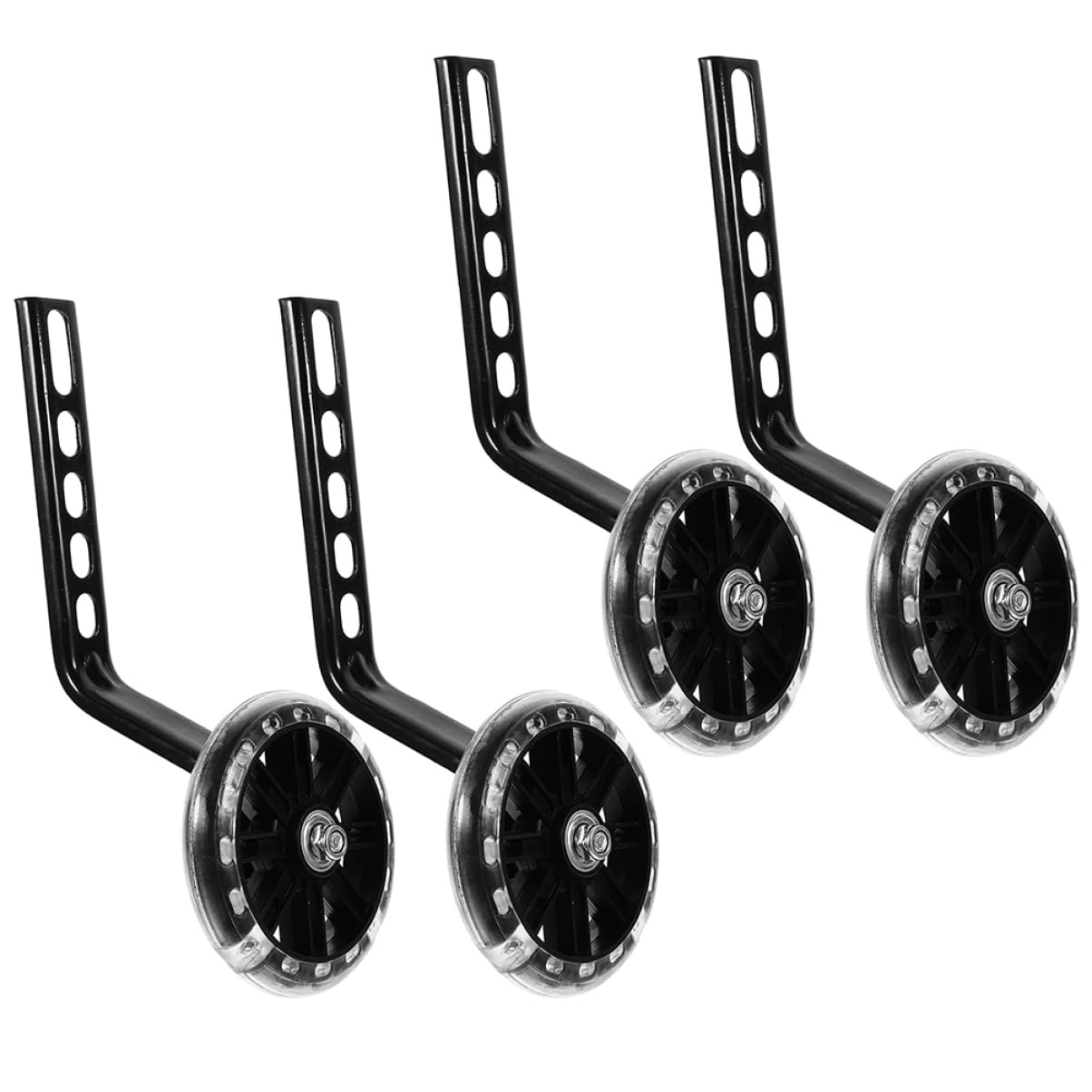 ibasenice 2 Pairs Replaceable Bike Stabilizers for Wear Resistant Auxiliary Wheels with Enhanced Safety Features for and Confidence Riding