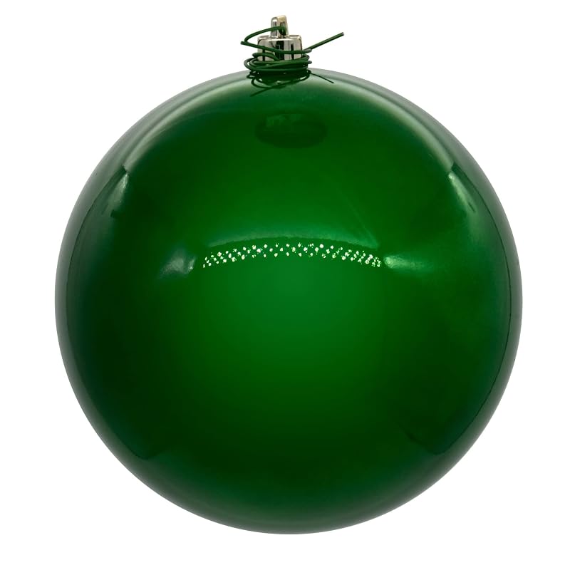 Vickerman 8" Green Pearl UV Drilled Ball Ornament, 1 per Bag.