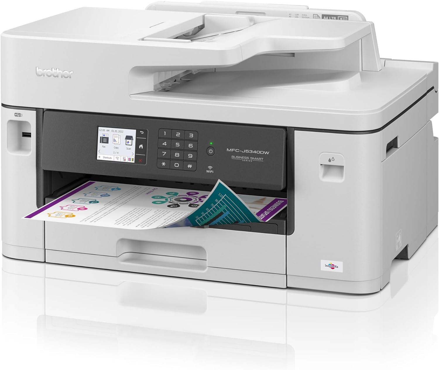 Brother MFC-J5340DWE Equipo Multifunción Profesional de Tinta A4 con Impresión hasta A3