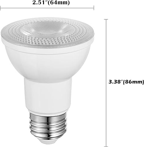 Miniatura 4 de PAR20 Bombilla de luz de inundación, bombillas brillantes de 9 W (equivalente a 90 W), iluminación empotrada, 720 lúmenes, blanco suave de 4000 K,