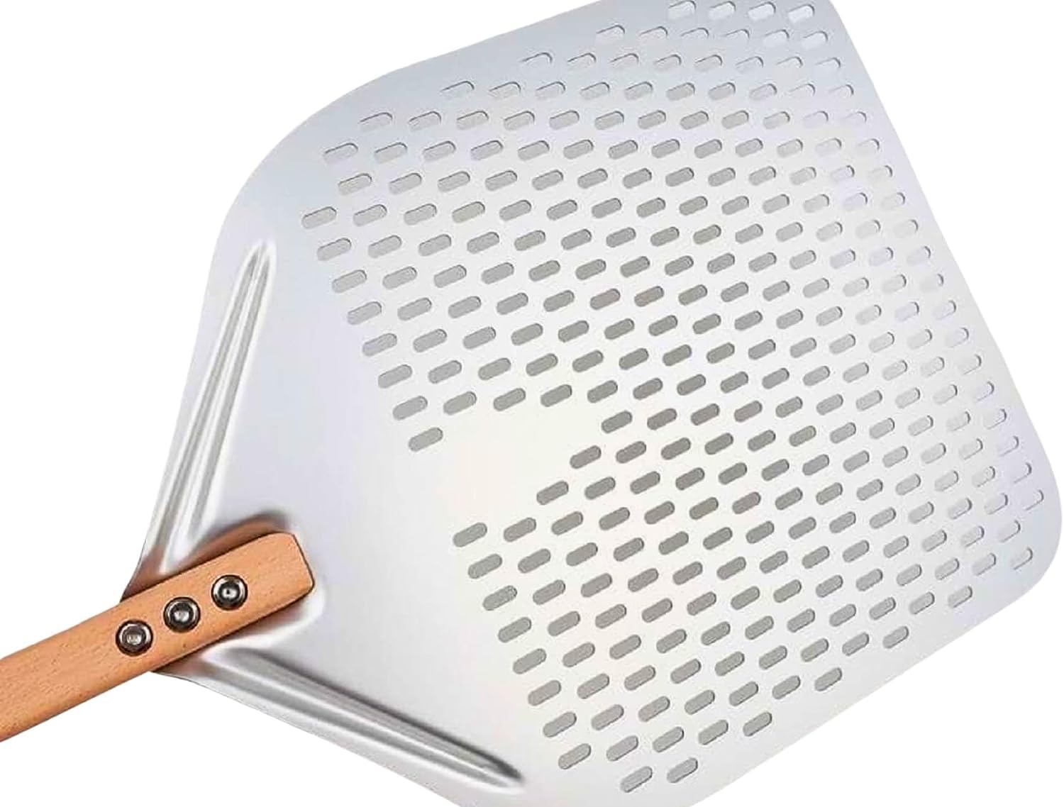 Łopata do pizzy z anodyzowanego aluminium z drewnianą rączką 30 + 40 cm Zdejmowana słodka chleb