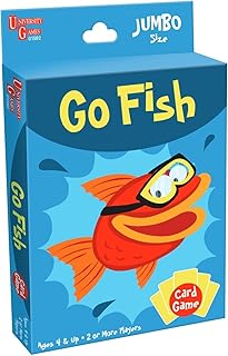 University Games Go Fish Card Game for Kids, Jumbo Size - Fun & Colorful Animal Cards, Easy-to-Learn Tabletop Game for Age...