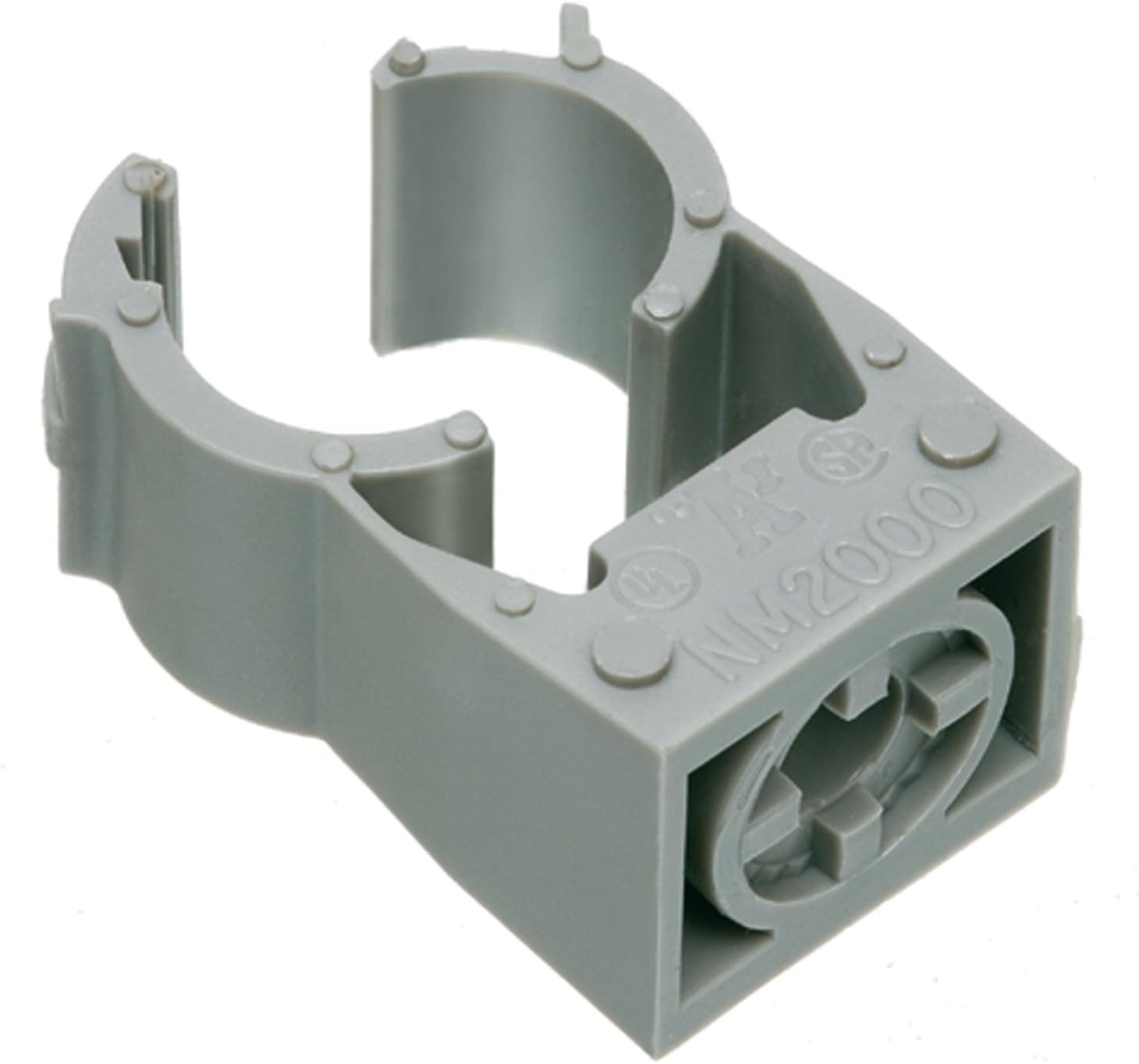 Arlington NM2025-100 Gray One-Piece Non-Metallic UV-Rated Quick-Latch Pipe Hanger, 100-Pack, 1-Inch RIGID