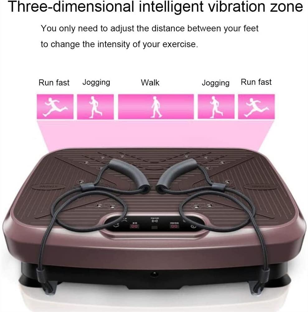 Macchina per esercizi con pedana vibrante - Attrezzatura per dimagrimento per sport domestici Allenamento per tutto il corpo Piattaforma per fitness con vibrazione Fit Massaggio Allenatore Peso massim