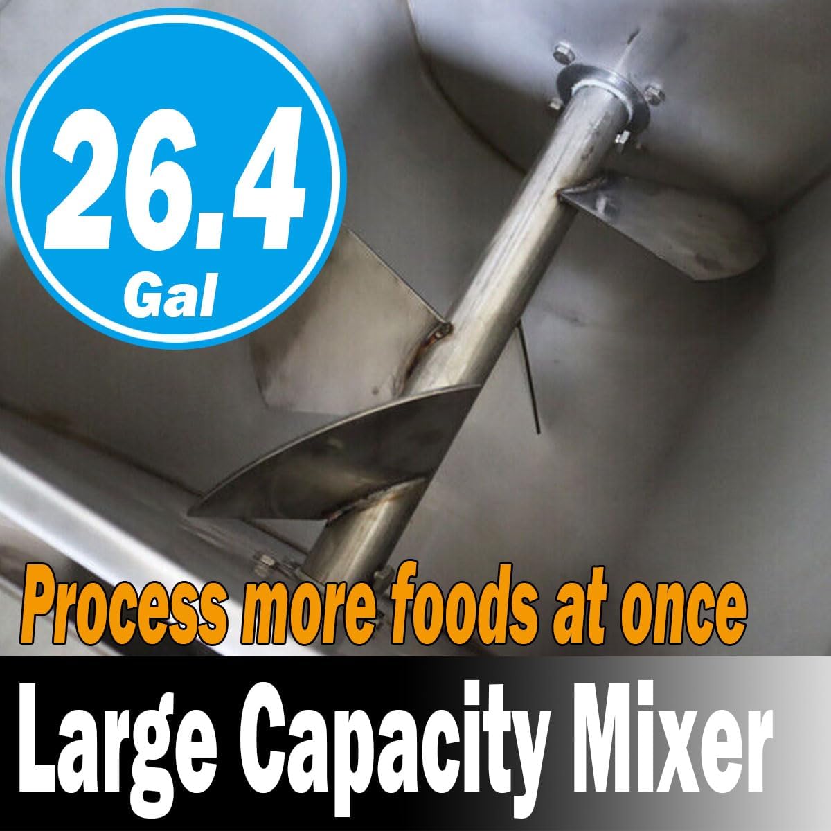 TXMACHINE® Stand Mixers filling mixer commercial Food stuffing Processor Mixer automatic mixing machine for ham meat vegetable dumpling filling (220V/50HZ, 198.4LB/90KG without speed controller)