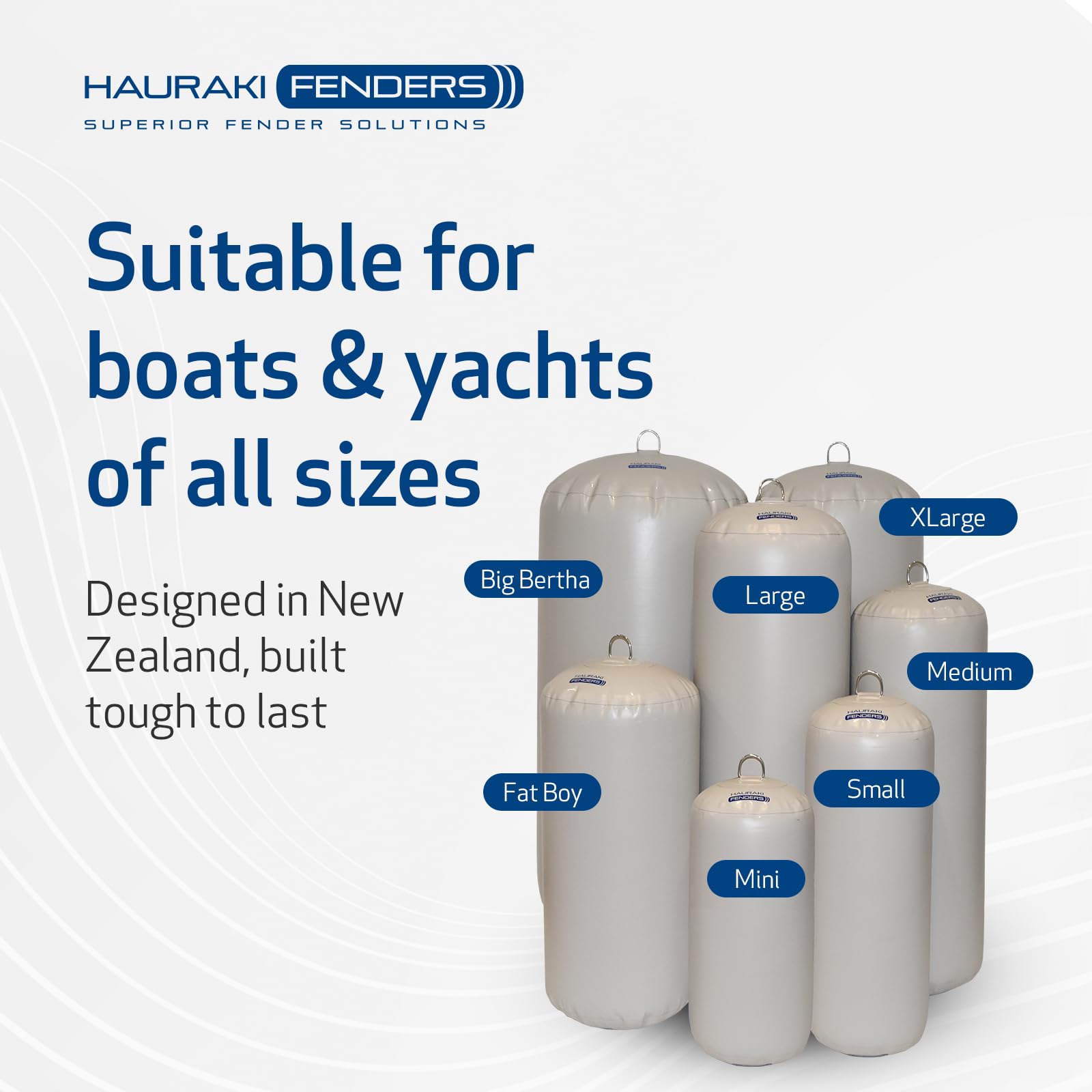 Aufblasbare Bootsfender für Boote und Yachten, entleerbar für einfache Lagerung, robust für horizontale und vertikale Nutzung