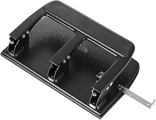 Officemate Heavy Duty 3-Hole Punch with Padded Handle, 40 Sheet Capacity, Black (90089)