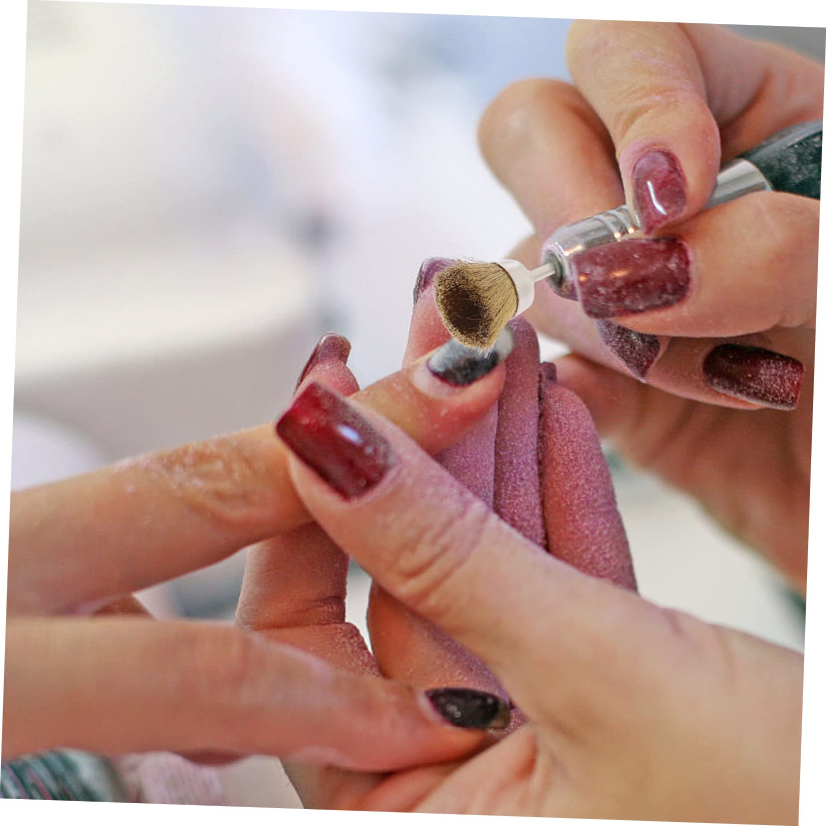 Housoutil 20pezzi Spazzole Per Unghie Rame Professionali Per Manicure Art Per La e Dei Bit Per Trapano Unghie