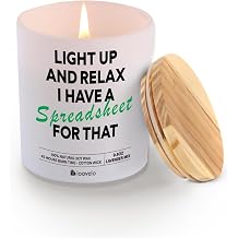 Relax I Have A Spreadsheet Candle Accountant Gifts Accounting Data Analyst CPA Scented Candles Home Office Jar Candles Lavender Scent Soy Wax Candle 9.5 oz