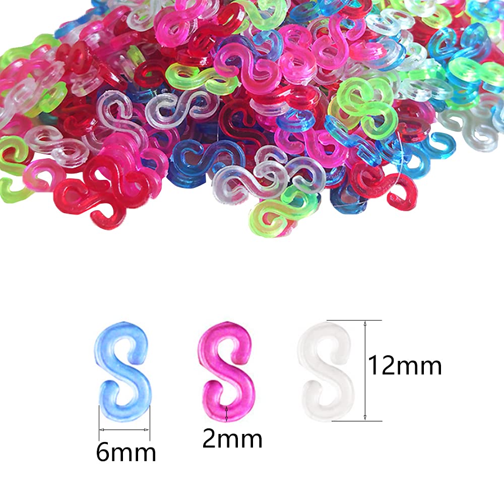 Trsnzul 600 S-Clips Transparents Et Colorés Pour Bracelets Rainbow Loom - Accessoires DIY