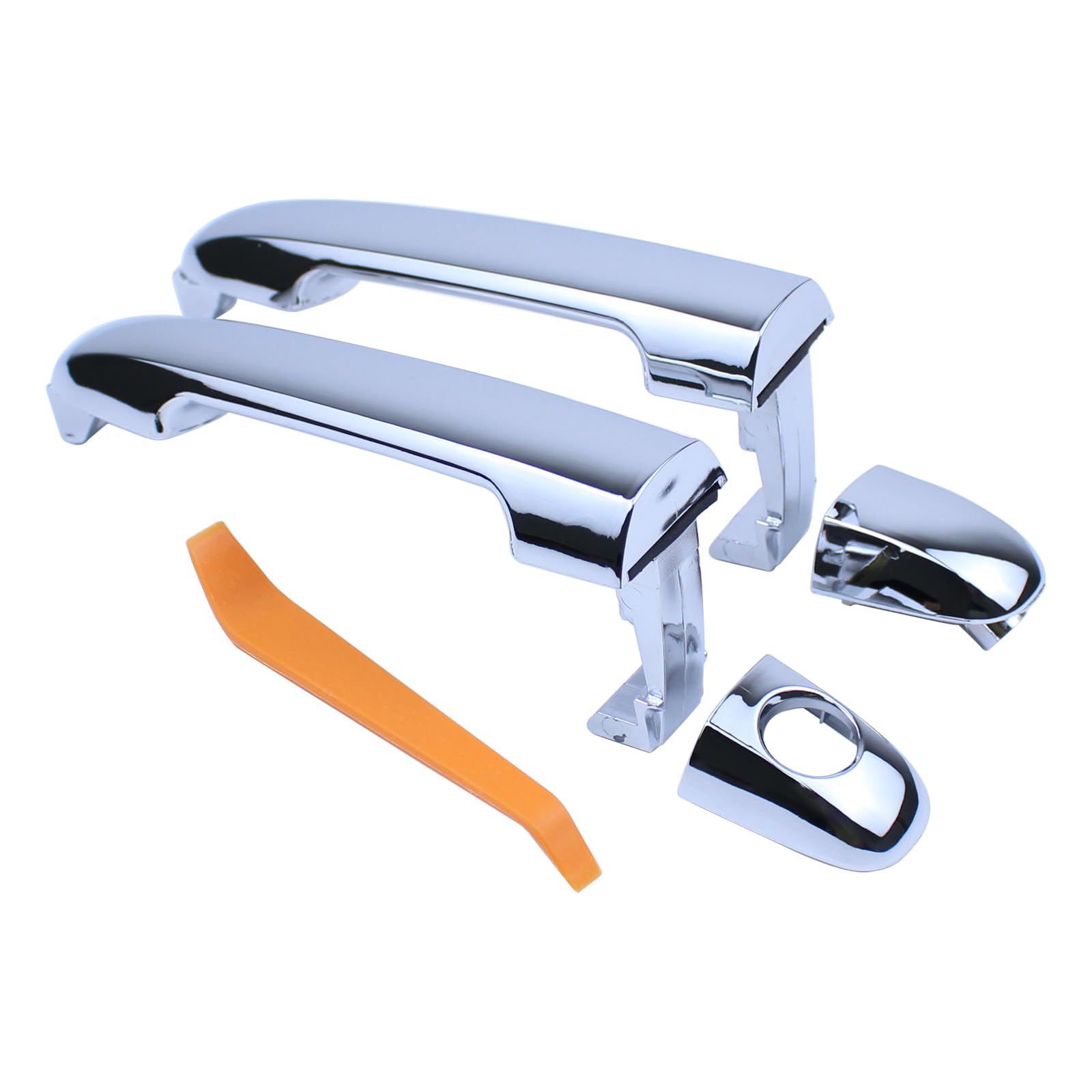 ApplianPar Front Driver and Passenger Side Exterior Door Handle Chrome for Hyundai Sonata 2006-2010