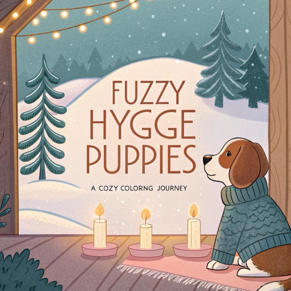 Hygge Cozy Dogs Coloring Book: Cute Hygge Puppies in Cozy Moments for All Ages