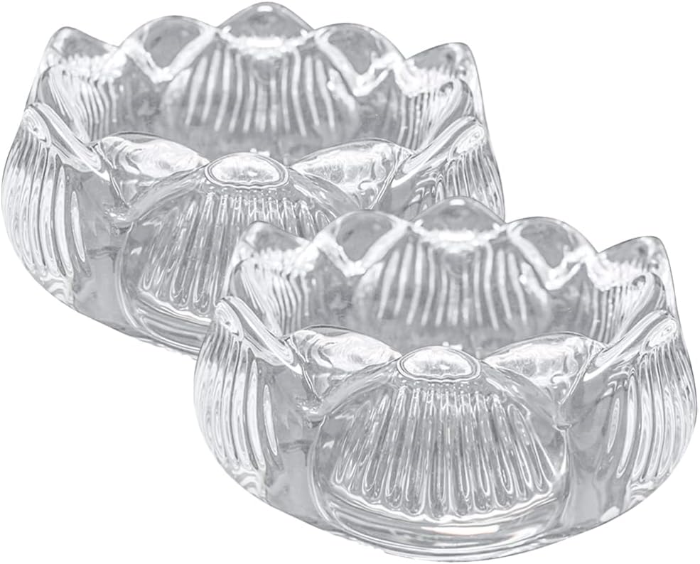Decorative Glass Candle Holder Set Flower Candle Stands Taper Holders for Home