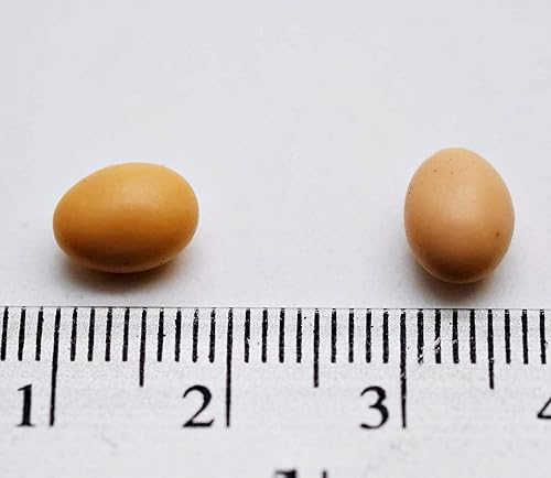 Miniatura 3 de 20 huevos de gallina marrón tamaño Pascua 0.3 in casa de muñecas en miniatura comida cocina decoración