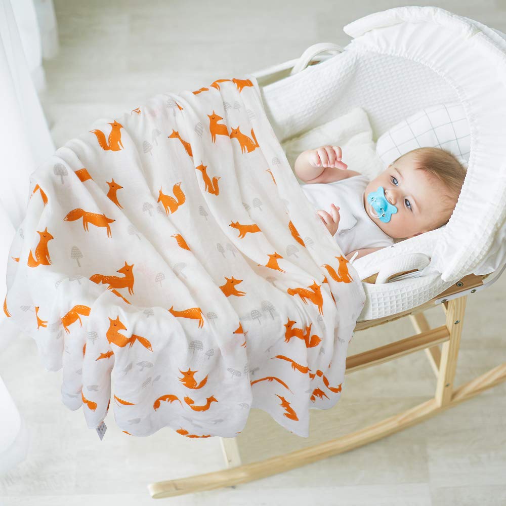 Coperta In Mussola Di Bambù 120x120 Cm - Leggera, Morbida E Traspirante Per Neonati E Bambini - Foto 3