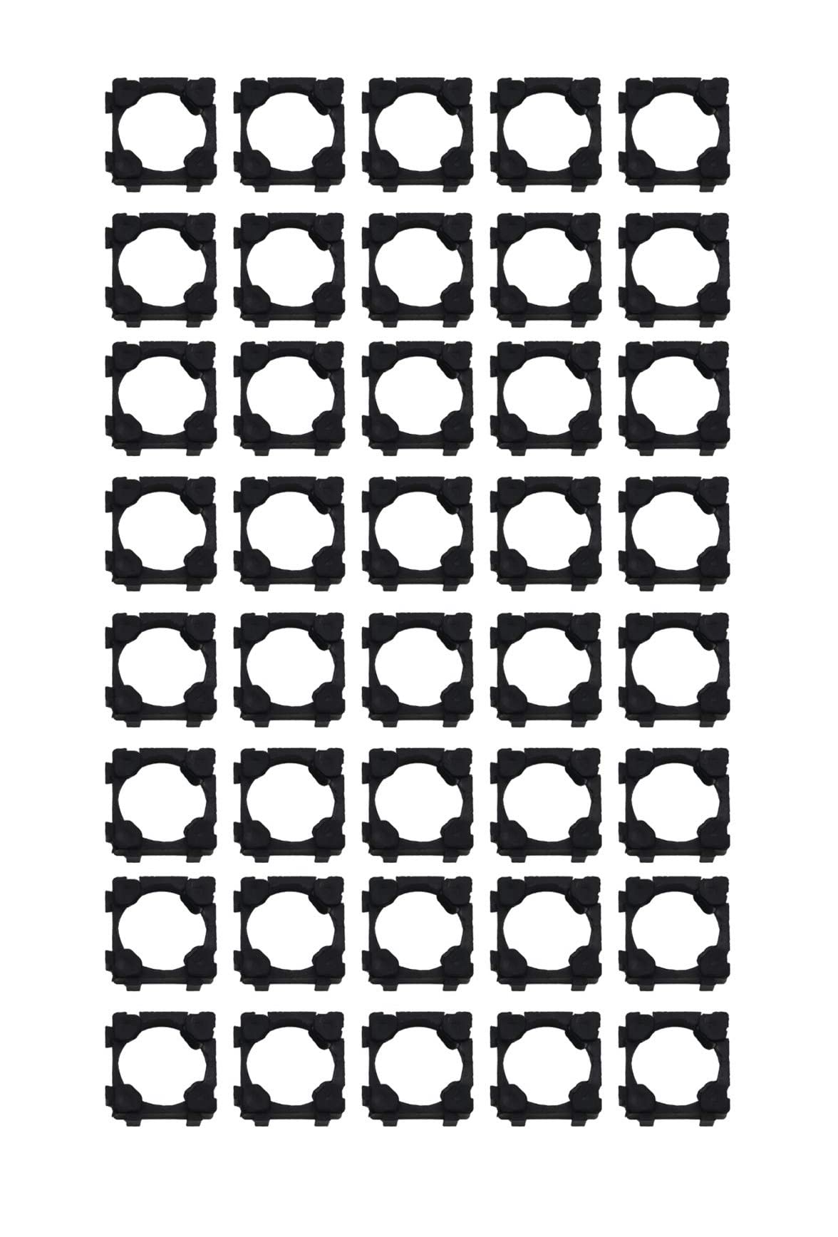 INVENTO 40Pcs 18650 Holder Lithium Battery Safety Spacer Plastic Holder 22x22mm for DIY Battery Pack Making-image-11