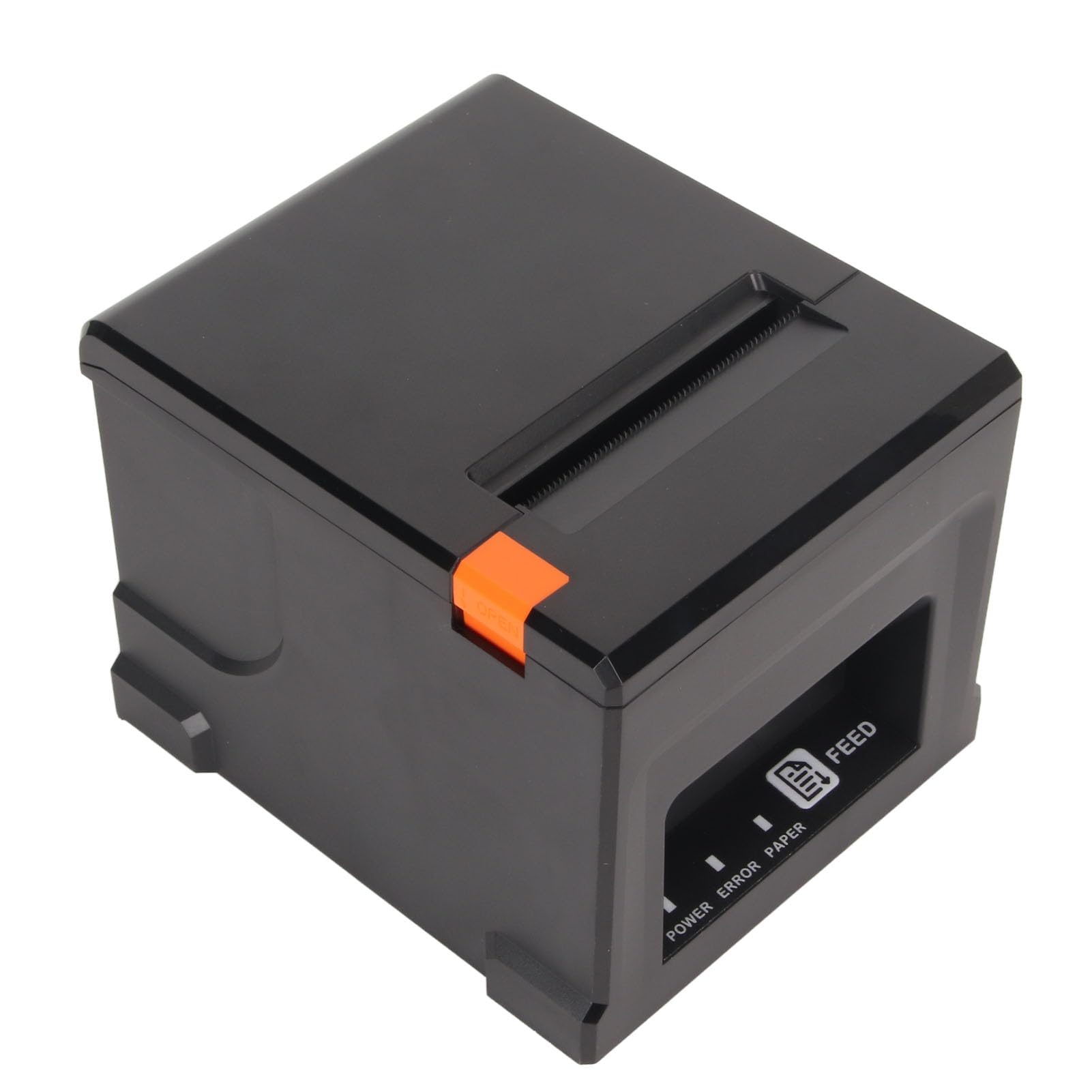Termiczna Drukarka pokwitowań z Automatycznym Obcinaniem, Drukarka POS o Szerokości 80 Mm, Obsługa Interfejsu Szeregowego Ethernet Bluetooth i USB, Szuflada na gotówkę, Drukarka (Wtyczka UE)