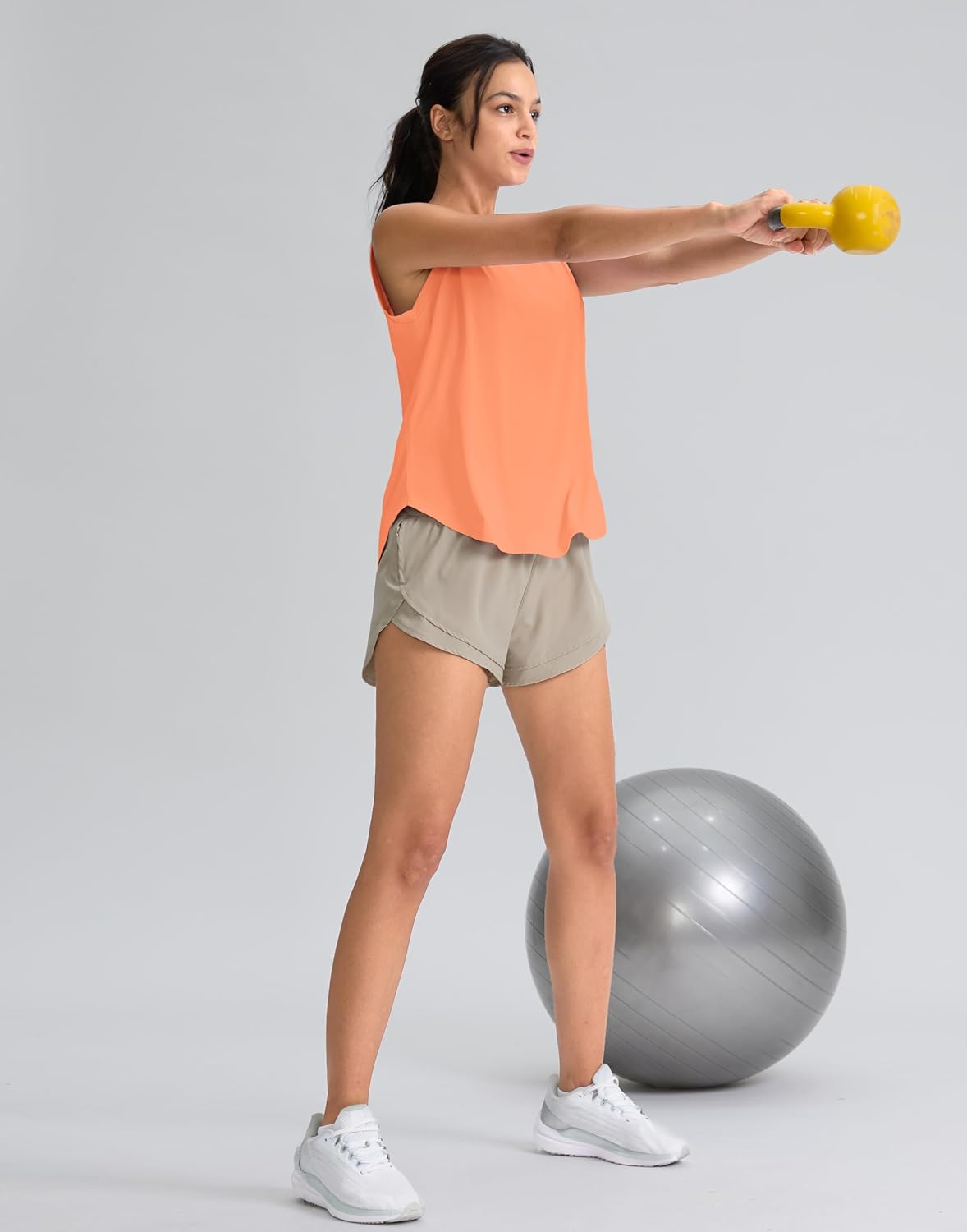 SANTINY Women's Sleeveless Workout Tops Breathable Lightweight Active Tennis Yoga Shirts Athletic Running Tank Tops for Women - Image 3