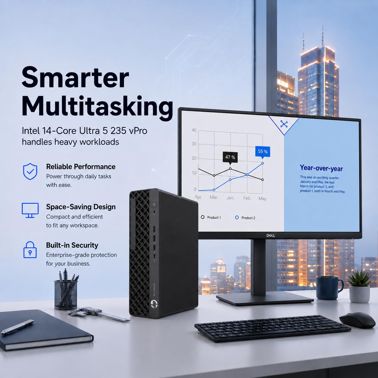 Amazon.com: HP ProDesk 4 SFF G1i Business Desktop AI PC, Intel