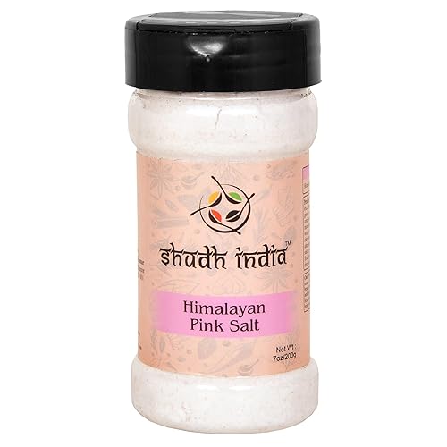 Shudh India Sal rosa del Himalaya, sal rosa del Himalaya, especias molidas gruesas, totalmente natural, sin sal, vegana, sin colores, apta para