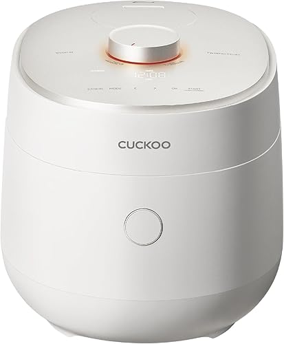 CUCKOO Olla arrocera a presión doble de 6 tazas sin cocer 12 tazas cocidas con tecnología de calentamiento por inducción, sistema de presión