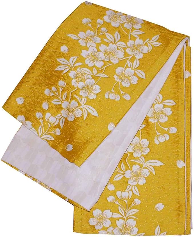 Amazon 日本製 浴衣帯 小袋帯 しじら織 桜 ゆかた帯 黄色 帯 通販 Amazon 日本製 浴衣帯 小袋帯 しじら織 桜 ゆかた帯 黄色 帯 通販