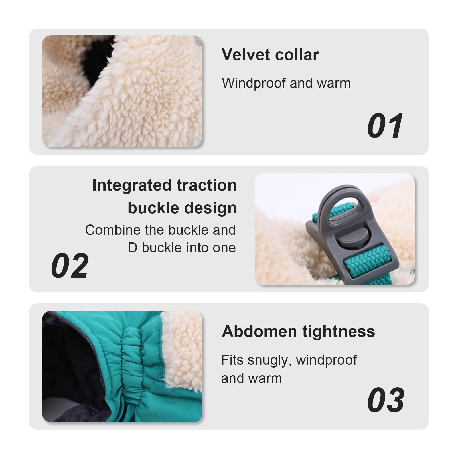 Cappotto Cani Invernale, Cappotti per Cani per Il Freddo, Giacca da Neve per Cani con D-Ring, per Cani Taglia Piccola Media Grande Vestiti,Beige,S