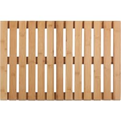 Revestimiento Para Bañeras WENKO Rejilla para bañera Indoor & Outdoor Bambú 40 x 60 cm - Alfombra de baño para ducha, piscina con parte inferior antideslizante, natural