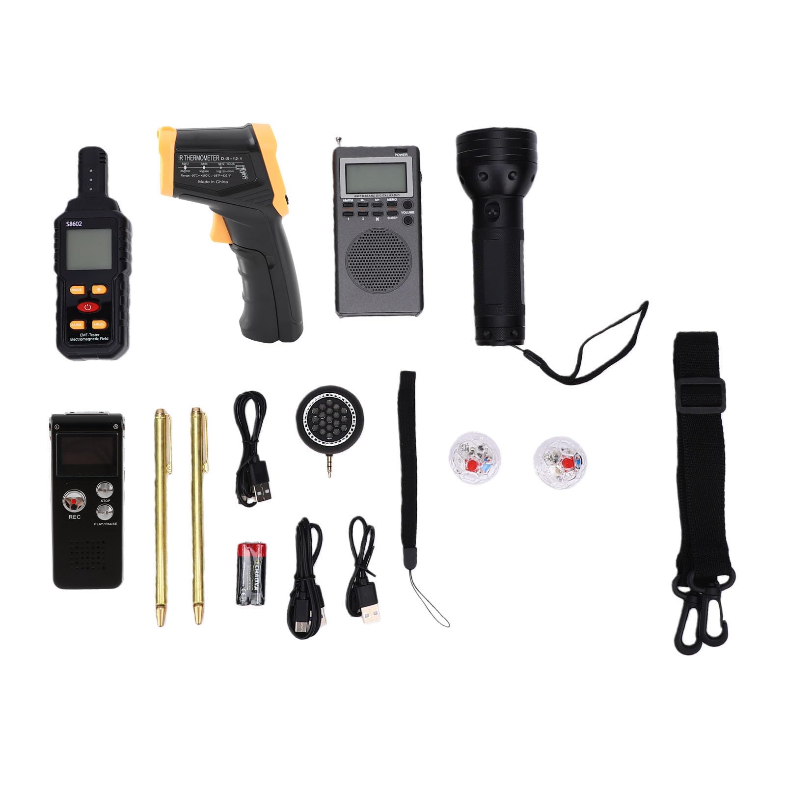 Kit de Equipo de Caza de Fantasmas con Medidor EMF, Termómetro,