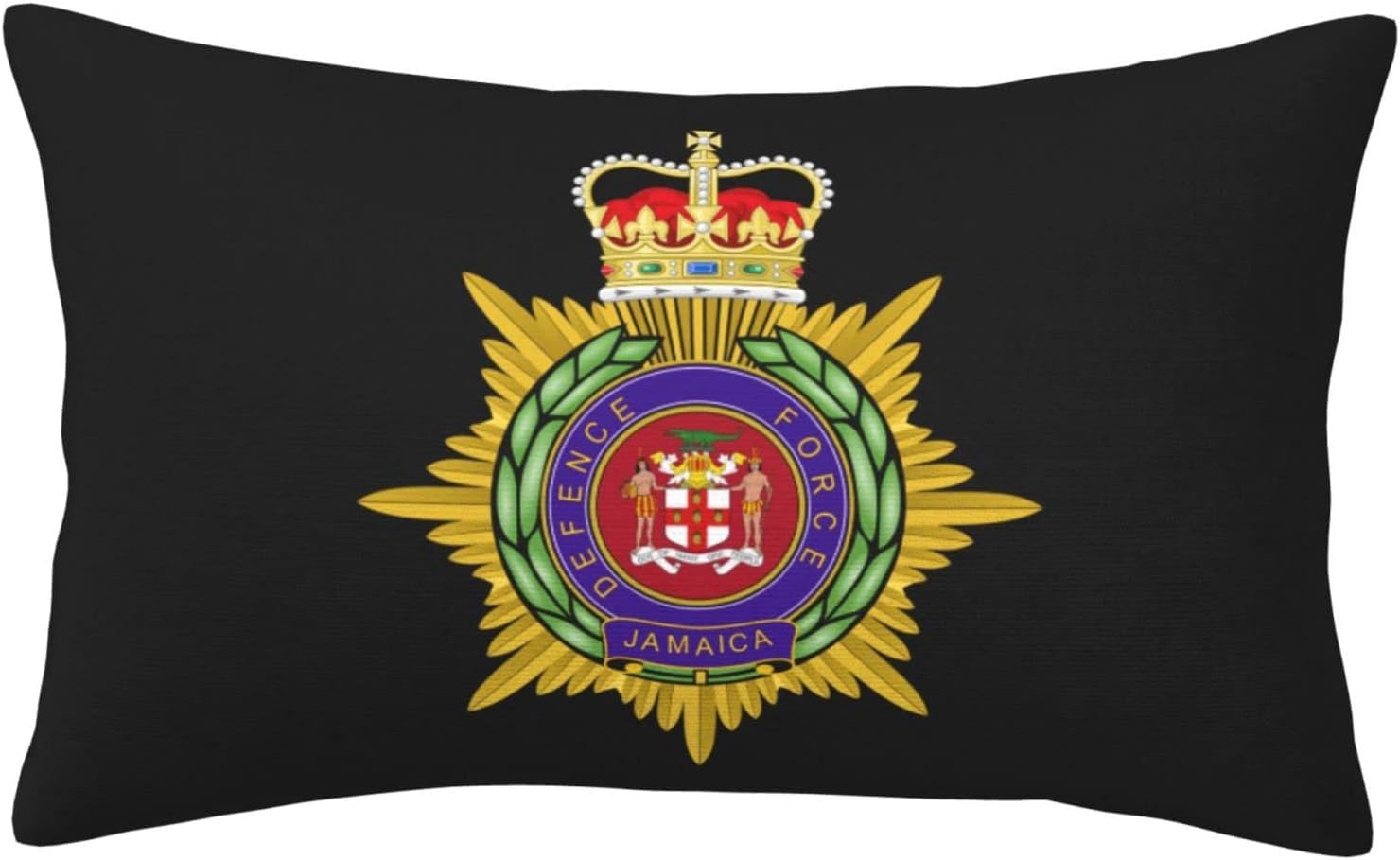 Jamaica Defence Force Pillow Cases Queen Size, Soft Pillowcases Easy Care Microfiber, Wrinkle Resistant Pillow Covers, 30x20, Black