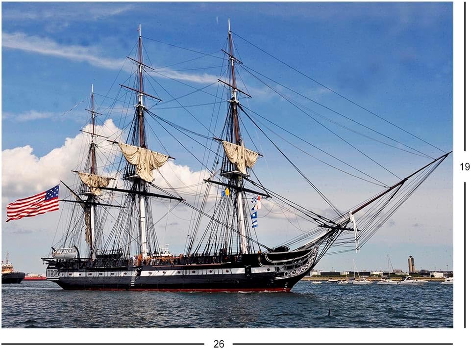 1000 Piece Multicolor Jigsaw Puzzle - The World's Oldest Commissioned Warship USS Constitution Sails Under Her Own Power