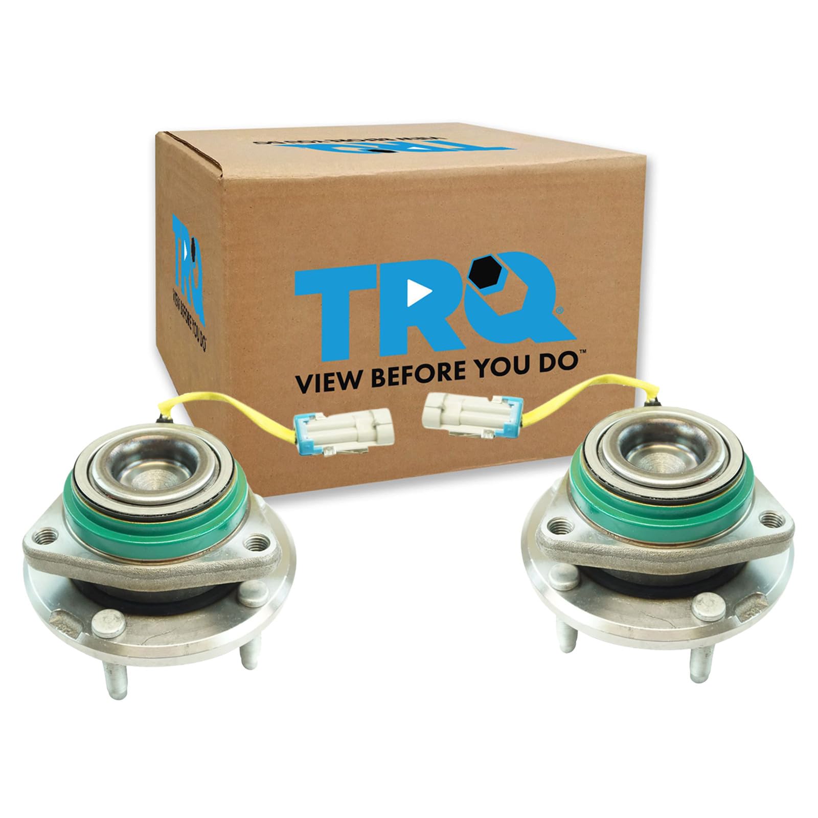TRQ Front Left and Right Wheel Bearing and Hub Assembly Set 2 Piece