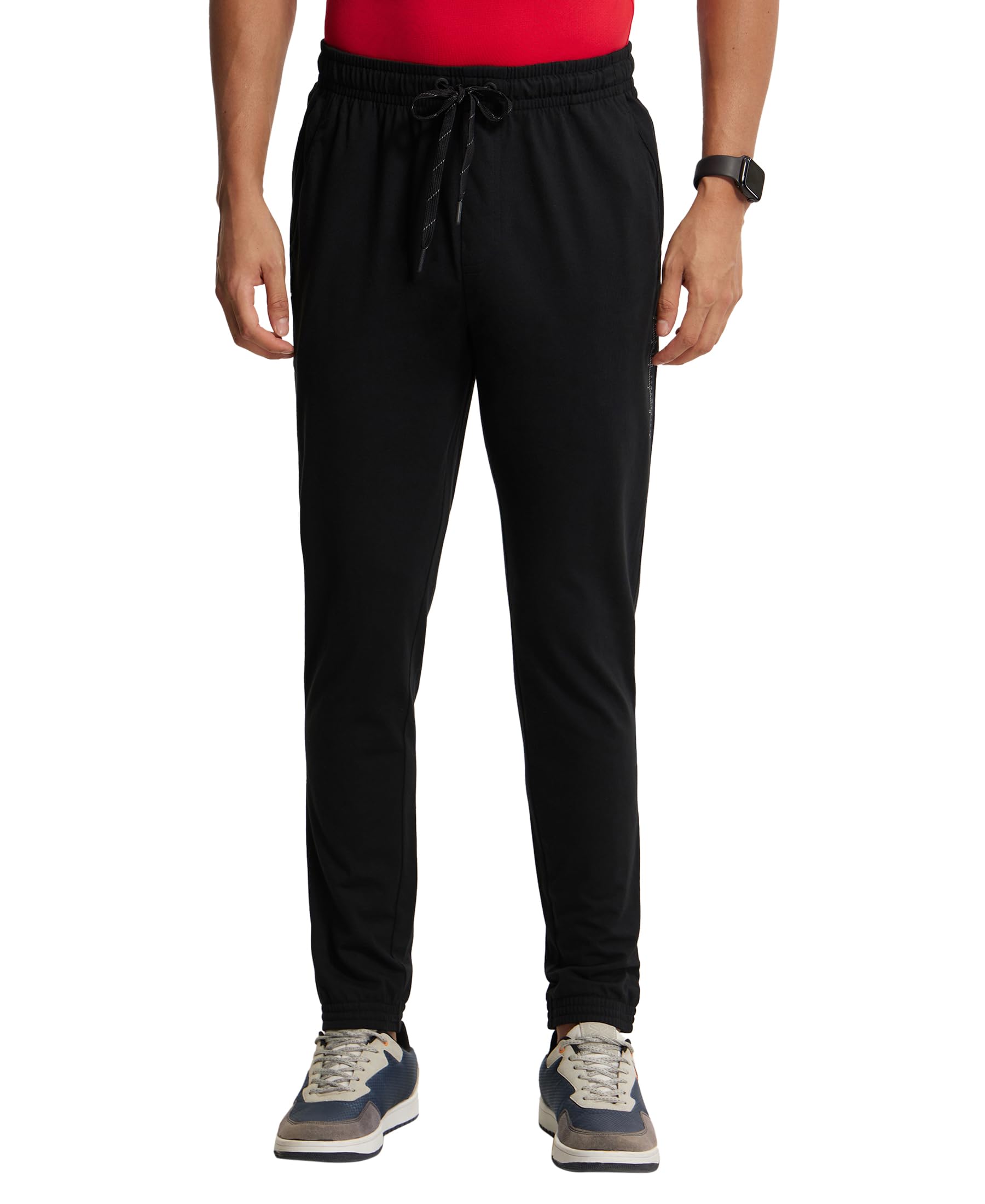 Jockey SP31 Men's Super Combed Cotton Rich Slim Fit Joggers with Side Pockets-image-40