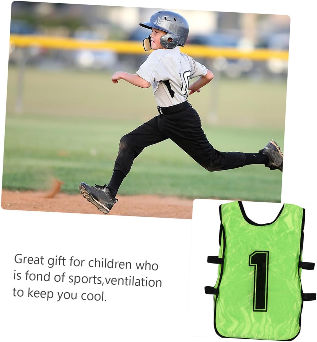 VICASKY 6Pcs Boys and Girls Open Sided Vests for Sports Practice Lightweight Polyester Team Pinnies for Soccer Basketball Football Training