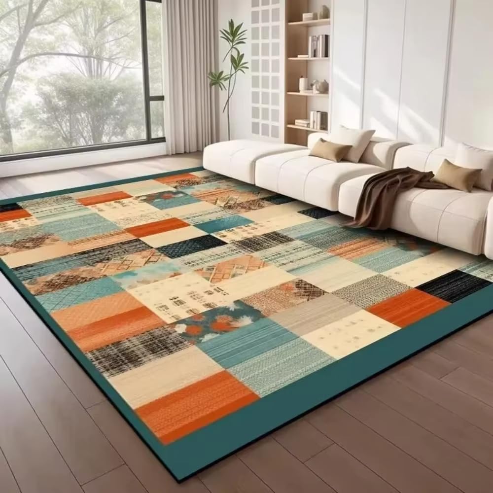 Tapis géométrique doux et lavable antidérapant pour le salon