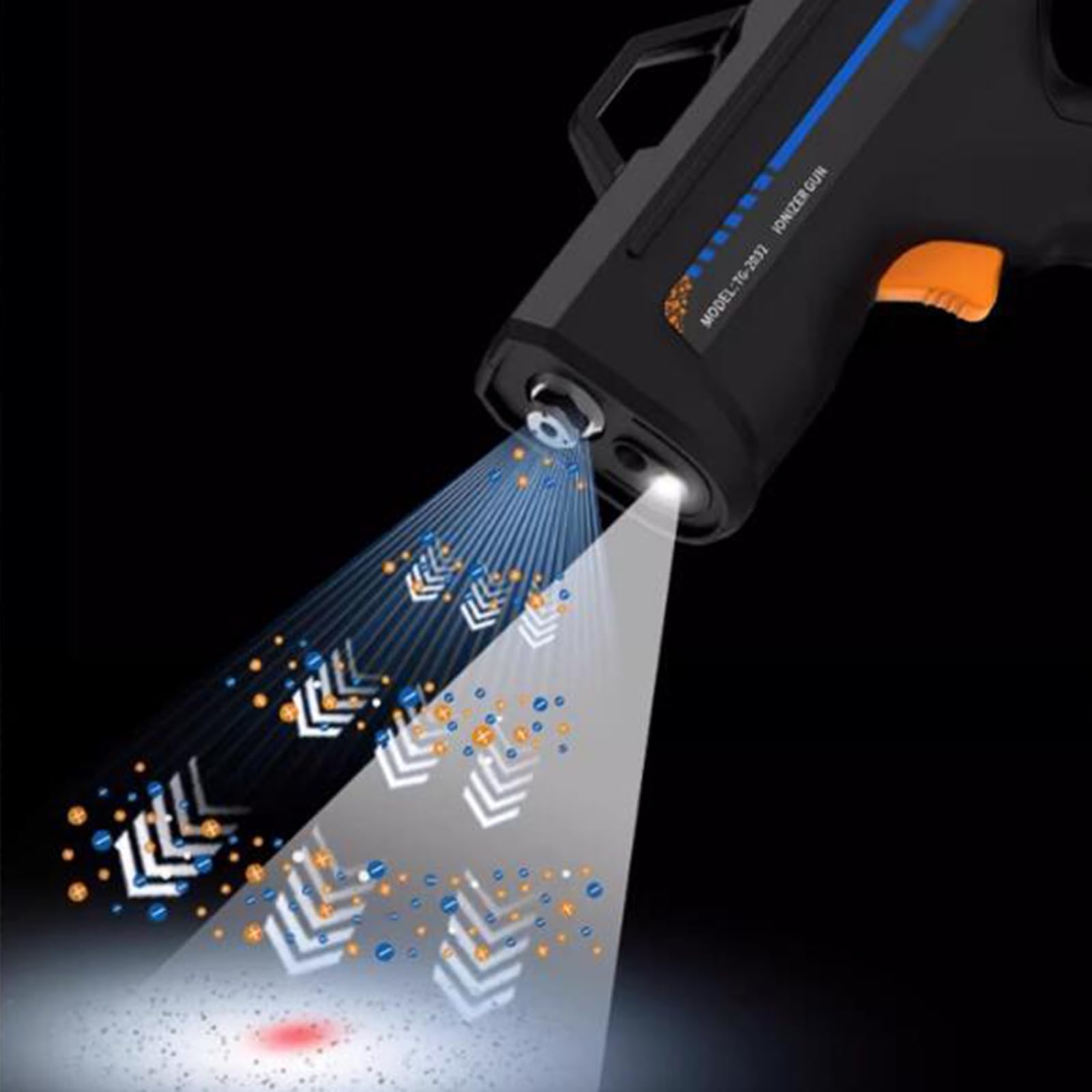 Pistola de Aire ionizante, Pistola antiestática, Equilibrio iónico eliminador de estática, con luz de detección de Polvo, soluciones antiestáticas efectivas y seguras