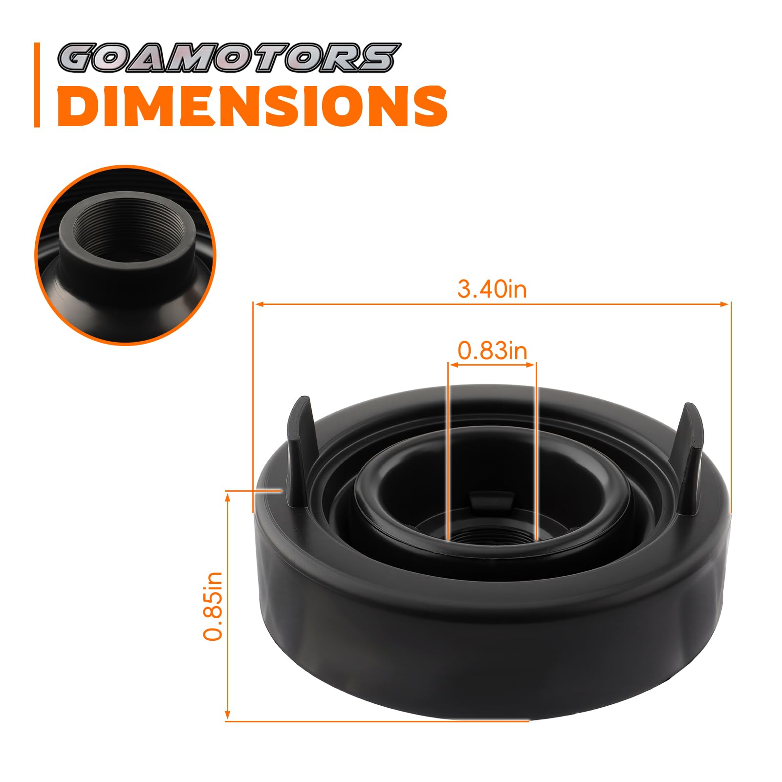 GoaMotors 2 Pcs Headlight Dust Cover 80mm Headlight Cap Rubber Seal with 20mm Hole for LED Conversion Kit