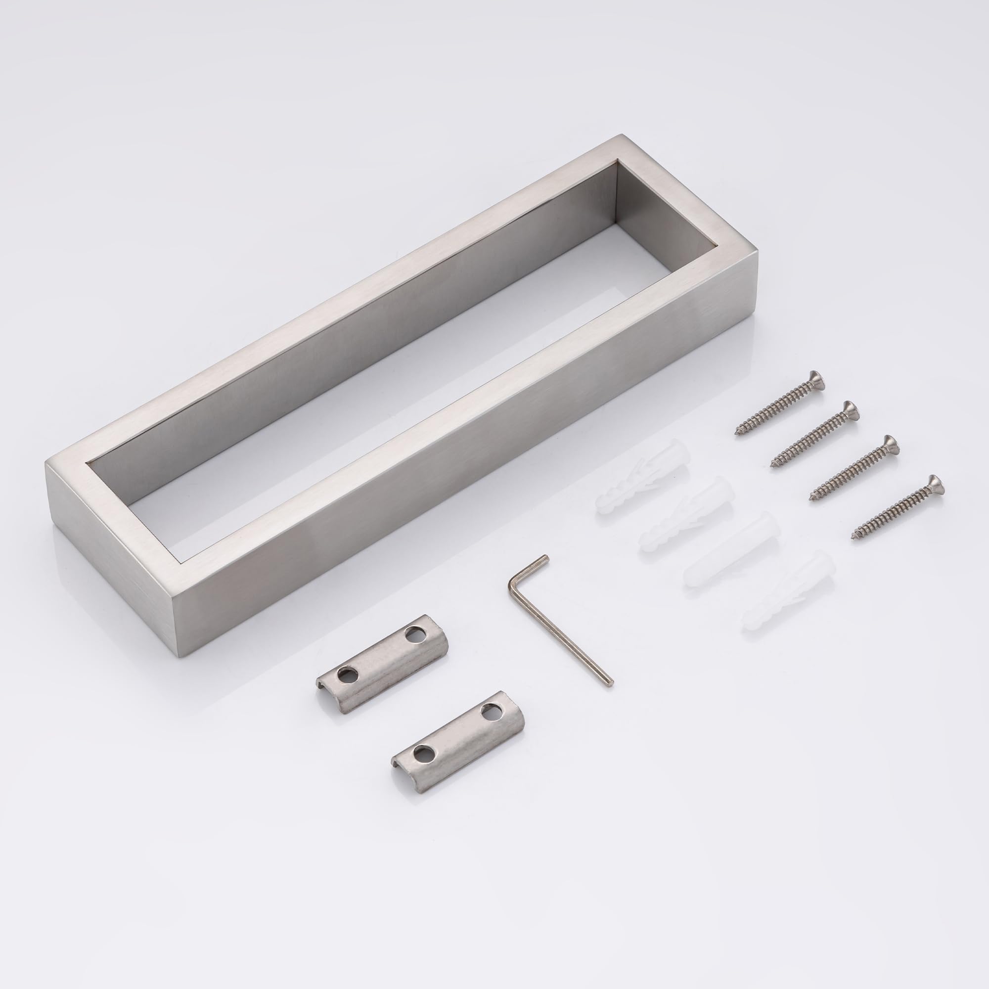 Toallero, soporte para toallas de mano de 9 pulgadas, soporte de pared, toalleros para accesorios de baño, accesorios de anillo de toalla de acero inoxidable (níquel cepillado, paquete de