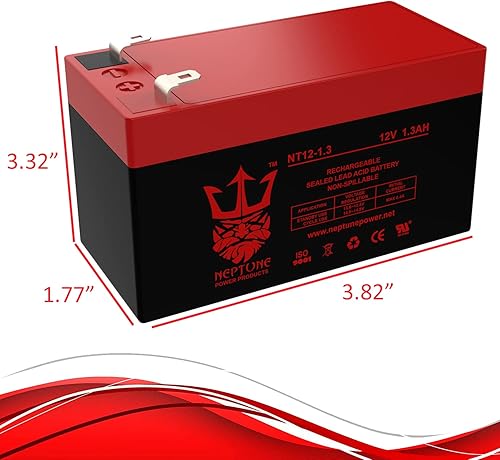Miniatura 7 de Neptune - Batería SLA de repuesto para Ultratech Power Products original UT1213 12 V 1,3 Ah
