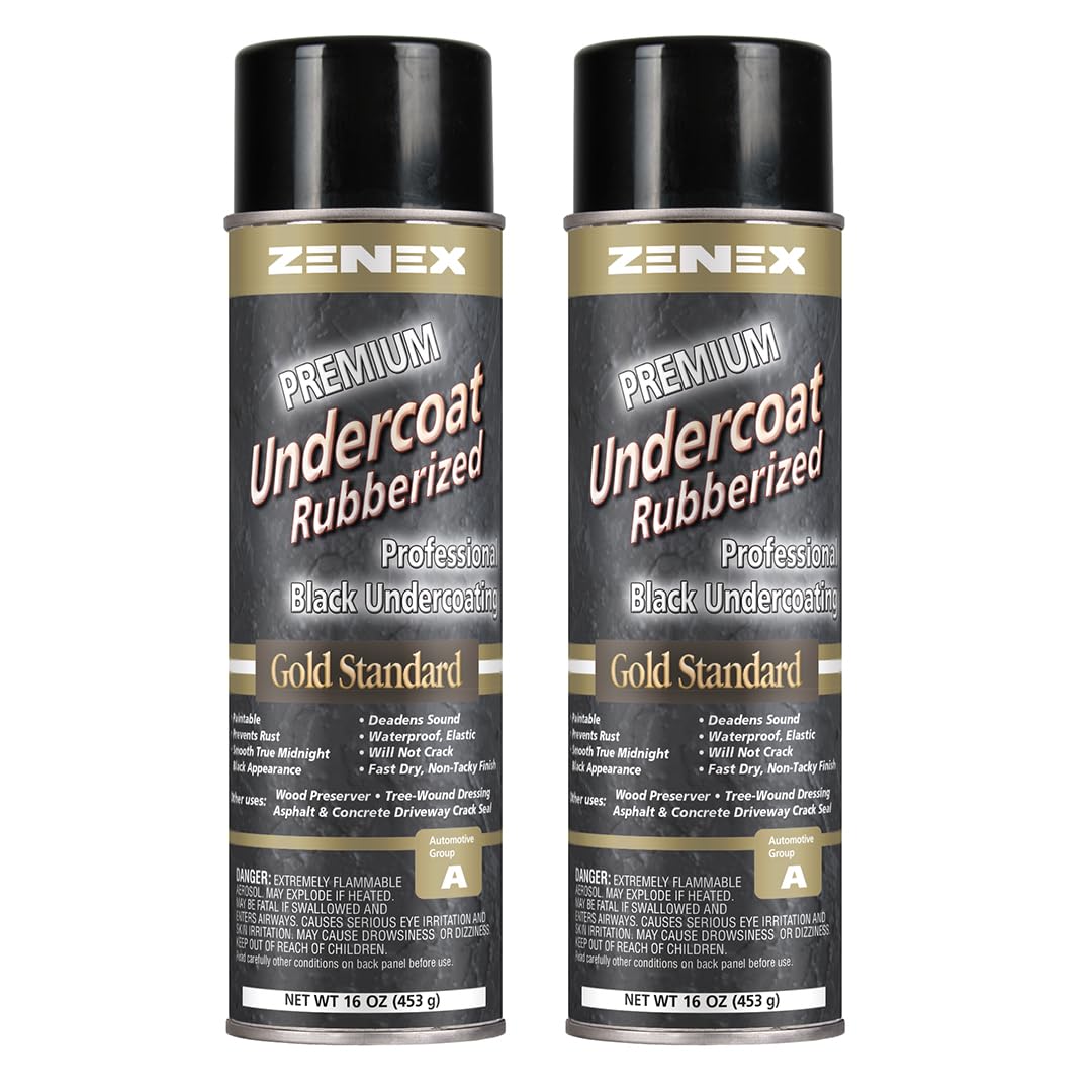 Zenex Rubberized Undercoat - Heavy Duty Undercoating for Vehicles | Rubberized Undercoating Spray for Cars, Trucks, and Trailers | Waterproof Rust