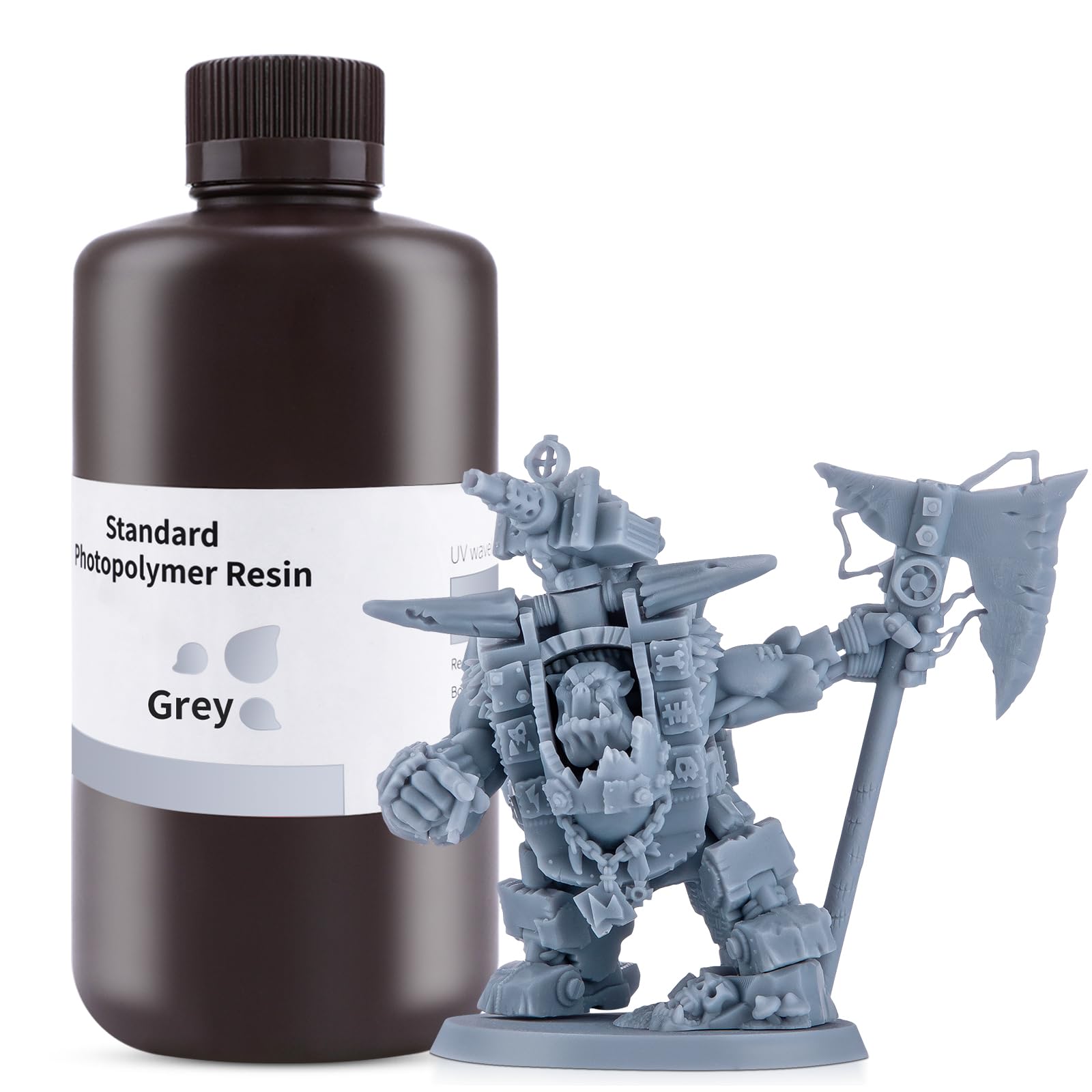 ELEGOO 405nm Rapid Resin Żywica do drukarki 3D, LCD UV, fotopolimerowa, 1000 g, szara